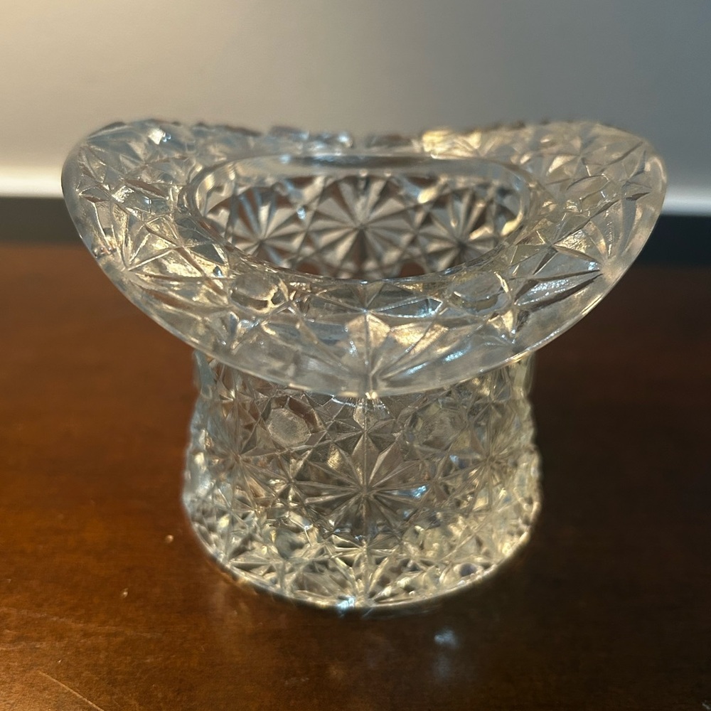 Fenton Crystal Glass Top Hat Vase